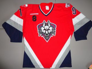 Red SEWN Lone Star Wolves 19 McNeil Hockey Jersey Adult M US SHP 3