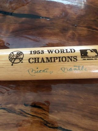 Mickey Mantle Signed Baseball Bat Louisville Slugger JSA Full Size 2