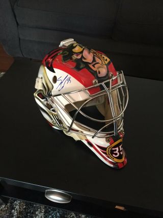 Game Worn/used Scott Greenham Binghamton Senators Goalie Mask
