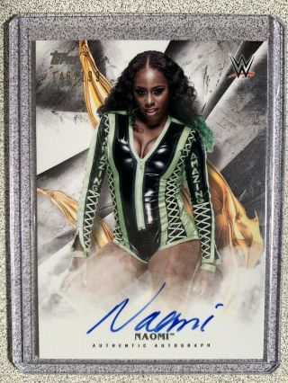 2019 Topps Wwe Undisputed Naomi On Card Auto 146/199