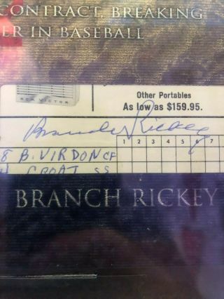 2015 The BAR Cut Jackie Robinson & Branch Rickey Cut Autographs BGS 9.  5 1 of 1 3