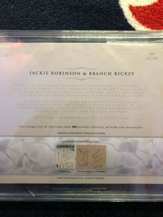 2015 The BAR Cut Jackie Robinson & Branch Rickey Cut Autographs BGS 9.  5 1 of 1 8