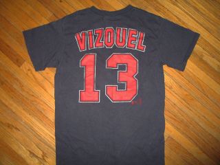 Vtg Omar Vizquel Cleveland Indians 13 Jersey T Shirt Tribe Baseball Youth Xl