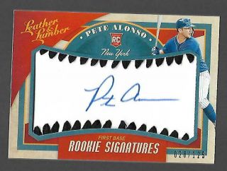 2019 Leather And Lumber Pete Alonso Rookie Signatures 125