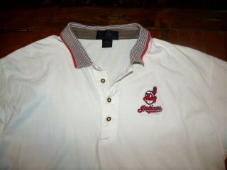 Cleveland Indians White Chief Wahoo Antigua Men 