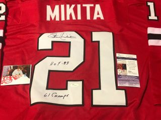 Stan Mikita Autographed Signed Custom Jersey Jsa 2 Inscriptions