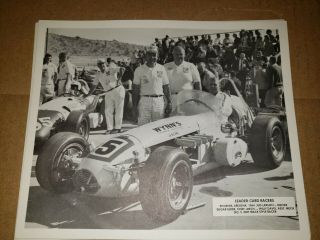 Vintage Indy Car Leader Card Racer 8 " X 10 " Photo Print 1964 Jud Larson