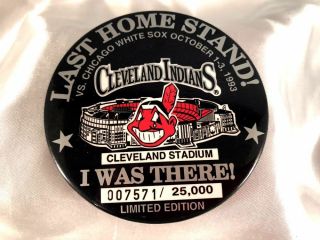 Cleveland Indians " Last Home Stand " White Sox 1993 Limited Ed Stadium
