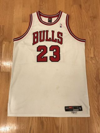 100 Authentic Michael Jordan Nike Bulls 97 98 Home Nba Pro Cut Jersey Size 50