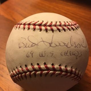 Bud Harrelson 1969 York Mets World Series Champs Signed Baseball Jsa