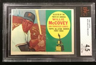 1960 Topps Willie Mccovey 316 Rookie Rc Bvg 4.  5 (jc)