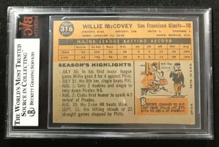 1960 Topps Willie McCovey 316 Rookie RC BVG 4.  5 (JC) 2