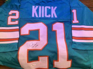 Jim Kiick Autographed Miami Dolphins Jersey With Jsa