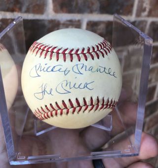Mickey Mantle Autographed Baseball W/ “the Mick” Inscription - Psa/steiner