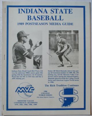 1989 Indiana State Baseball Postseason Media Guide College