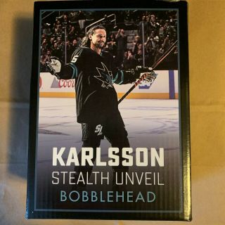 Erik Karlsson San Jose Sharks Stealth Unveil Bobblehead.  Never Taken Out Of Box.