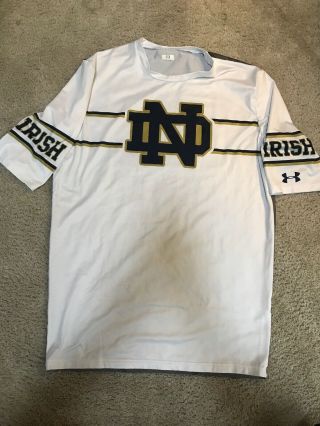 2015 Team Issued Notre Dame Football Under Armour Home Undershirt 2xl 53