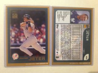 2001 Ed To /49 Made 5x7 Topps Jumbo Derek Jeter Yankees Gold Edition 2015 Print