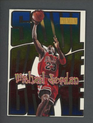 1998 - - 99 Skybox Premium Soul Of The Game 1 Michael Jordan Bulls Hof W/ Crease