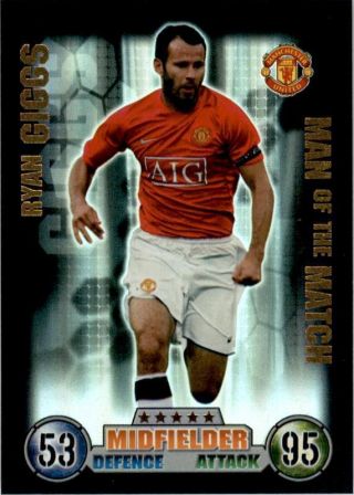 Match Attax 2007 - 2008 Ryan Giggs Manchester United Man Of The Match