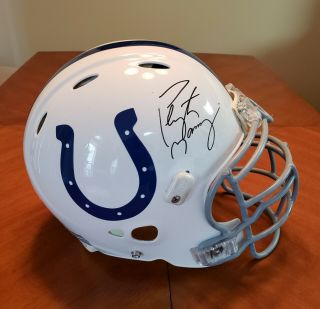 Peyton Manning Signed Authentic Colts Riddell Full Size Helmet Jsa