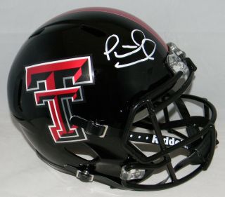 Patrick Mahomes Autographed Texas Tech Red Raiders Full Size Speed Helmet Jsa