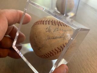 Walter “jumbo” Brown Autographed Baseball