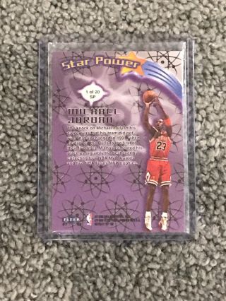 1997/98 Ultra Star Power SP1 Michael Jordan Chicago Bulls Rare Insert 2