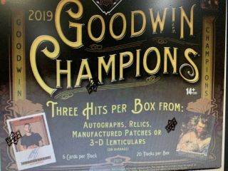 2019 Upper Deck Goodwin Champions 8 Box Civic Symbols Patches Case Break 7