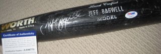 Jeff Bagwell (houston Astros) Signed Game Bat W/ Psa