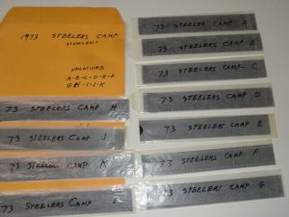 Pittsburgh Steelers Training Camp Negatives,  1973 - St.  Vincent - Professional Shots