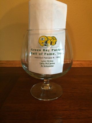 Green Bay Packers Hall Of Fame Glass Dickey,  Mccarren,  Schneider