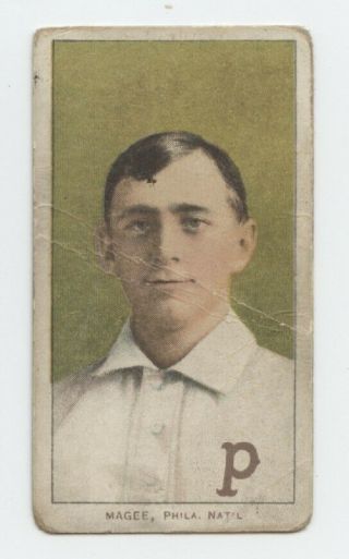 Sherry Magee 1909 - 11 T206 - Portrait,  Sweet Caporal 350/25 - Good