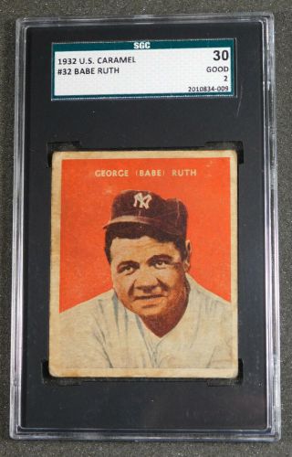 1932 U.  S.  Caramel Babe Ruth 22 Sgc 30 York Yankees Hall Of Fame