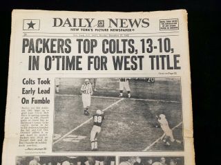 December 27,  1965 Daily News - Packers Win West Title vs.  Colts - Full Newspaper 3