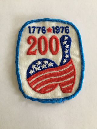 1776 - 1976 Bicentennial " 200 " Bowling Patch Vintage Patriotic Sew On Jacket Shirt