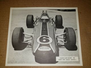 Vintage Indy Car Leader Card Racer 8 " X 10 " Photo Print 1967 6 Eagle