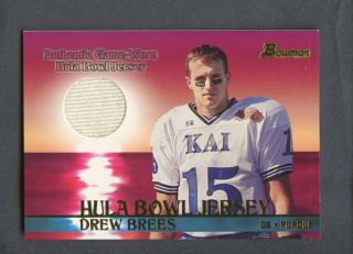 2001 Bowman Drew Brees Rc Rookie Hula Bowl Jersey