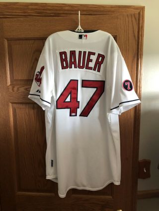 Trevor Bauer Game Jersey,  Mlb Auth,  Cleveland Indians