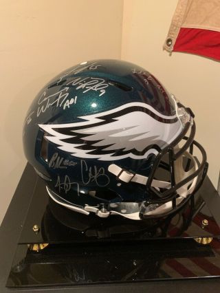 Eagles bowl Helmet Signed In Eagles Man Cave Dream 3