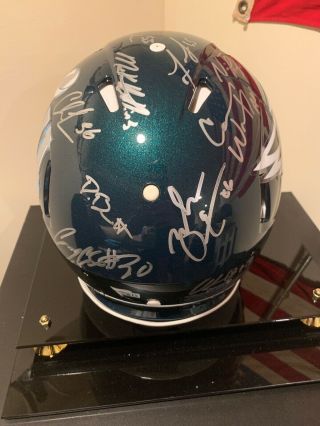 Eagles bowl Helmet Signed In Eagles Man Cave Dream 4