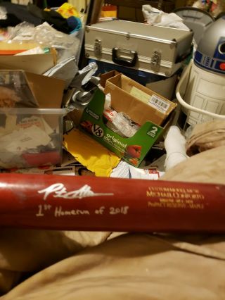 Peter Pete Alonso Mets Game Cracked Bat
