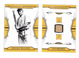 2018 Panini National Treasures Honus Wagner Bat Booklet Card 30/49 Pirates Hof