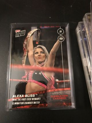 2018 Wwe Topps Now 7 Alexa Bliss Wins First - Ever Womens Elimination Chamber