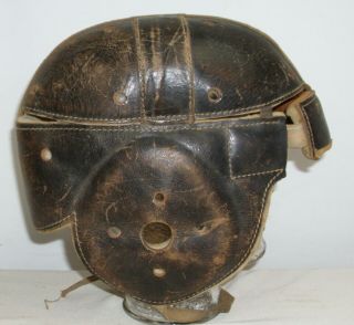 Antique Leather Football Helmet Dog Ear 1920s