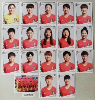 Panini Women World Cup France 2019 Korea Republic Team 18 Stickers