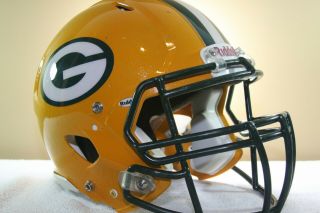 Custom Riddell Speed Green Bay Packers Game Style Football Helmet Size Lg