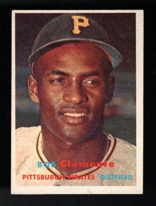 1957 Topps 76 Bob Clemente Hof Pittsburgh Pirates Sharp/clean Ex,  To Ex/mt