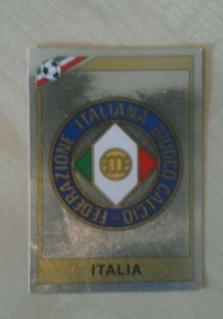 Panini Mexico 86 Italy Team Badge Silver