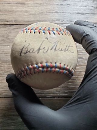 Babe Ruth Signed Baseball American League Ball No Loa